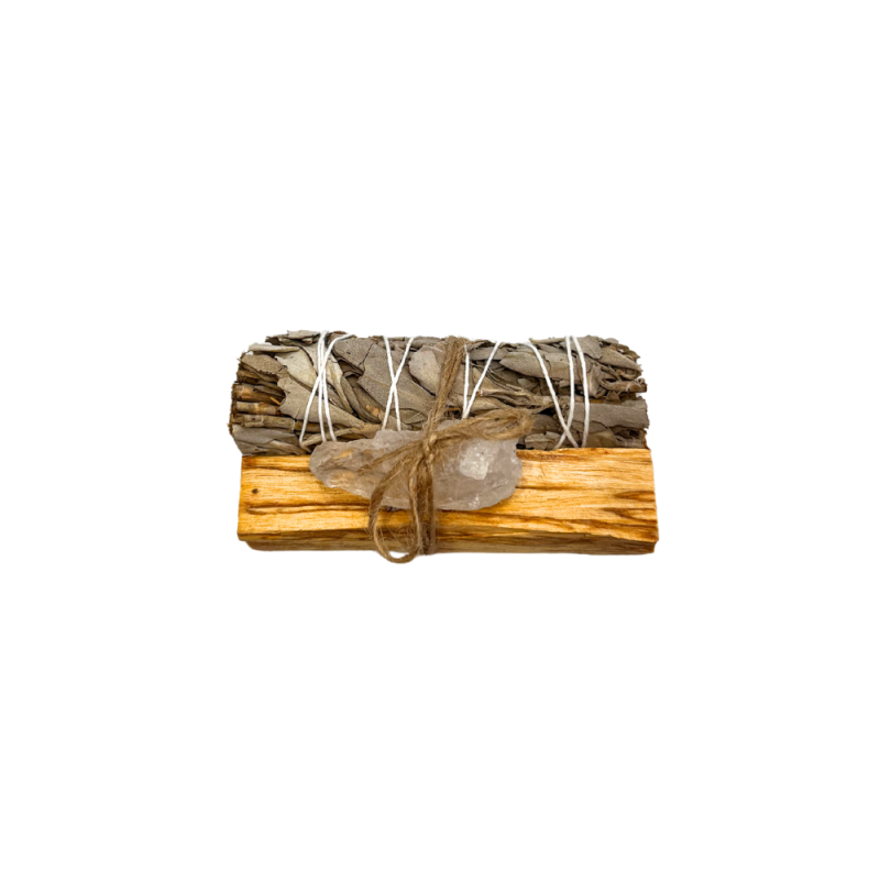 Kit de Purificació Aura - Salvia Blanca, Palo Santo i Quars Blanc