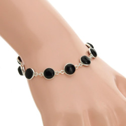 Pulsera Artesanal Plata 925 con Ónix Natural – Ajustable 18-19 cm