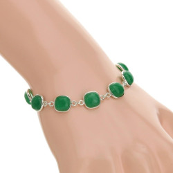 Polsera Artesanal de Plata 925 amb Safir Verd – Elegància i Energia