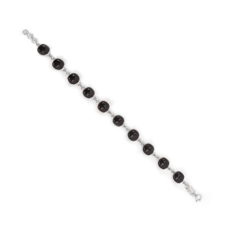 Handmade 925 Silver Onyx Bracelet – Elegance & Protection