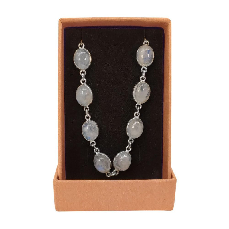 Polsera Artesanal de Pedra Lluna – Plata 925 | Joieria Minimalista