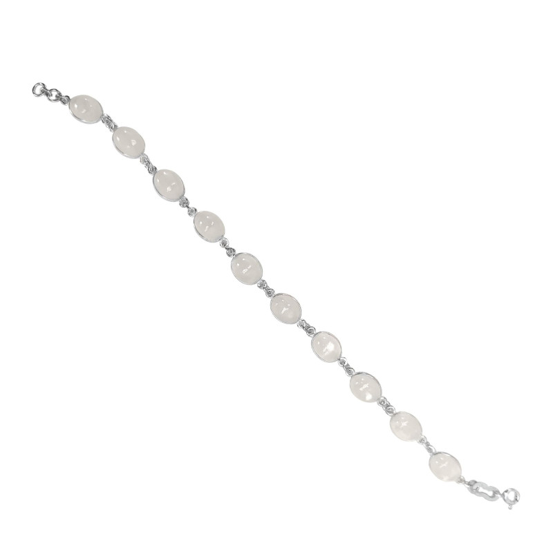 Pulsera Artesanal de Piedra Luna – Plata 925 | Joyería Minimalista