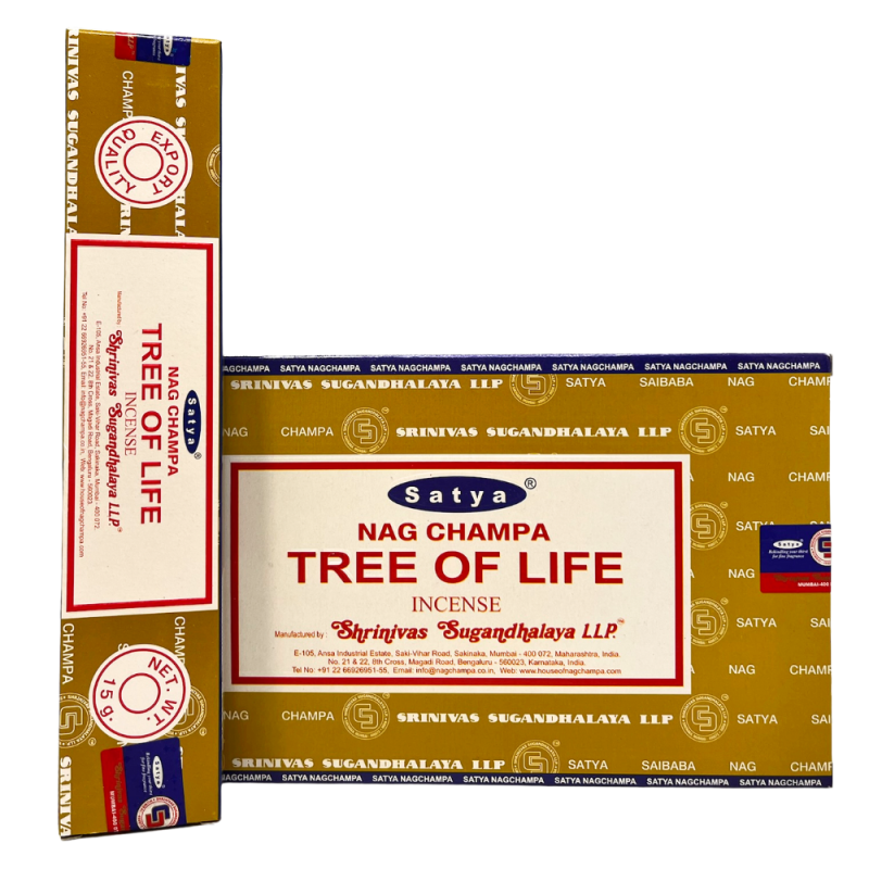 Varillas de Incienso Satya Nag Champa Negro Tree of Life 180g