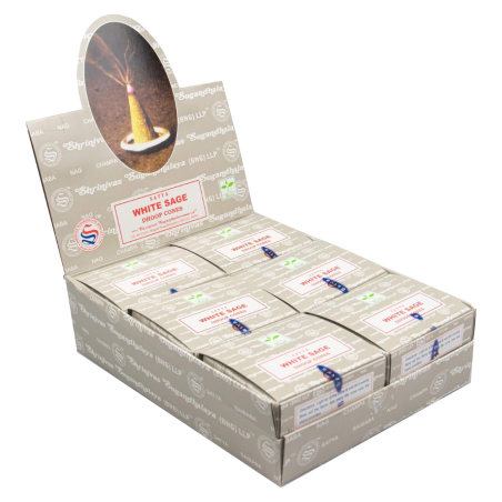 Satya Conos Dhoop de Salvia Blanca: Purificación y Energía Positiva
