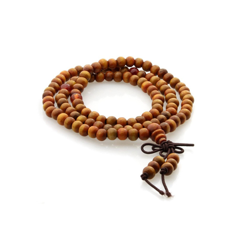 Collaret Japa Mala de Fusta – 108 Boles, Meru