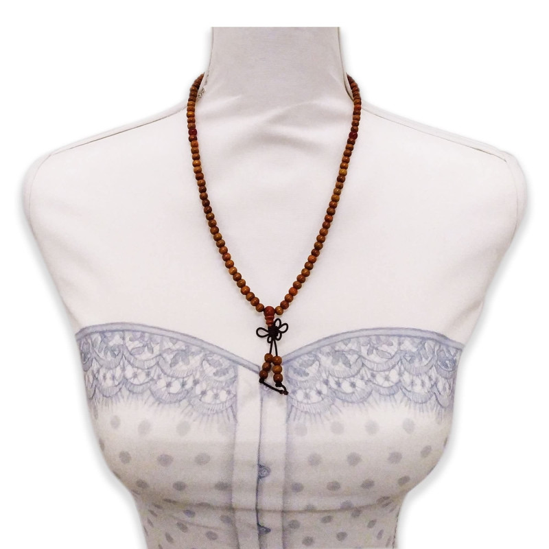 Collaret Japa Mala de Fusta – 108 Boles, Meru