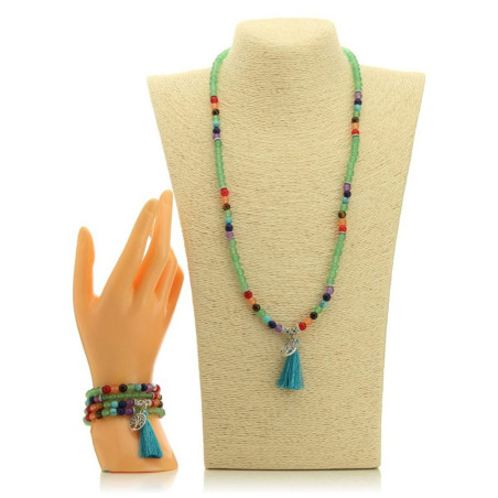 Green Agate Buddhist Japa Mala – 108 Beads 2