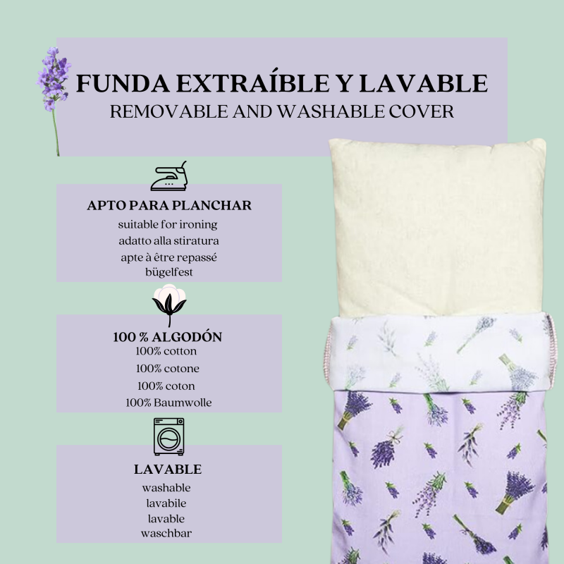 Sac Tèrmic amb Estampat de Lavanda: Relaxació i Comoditat