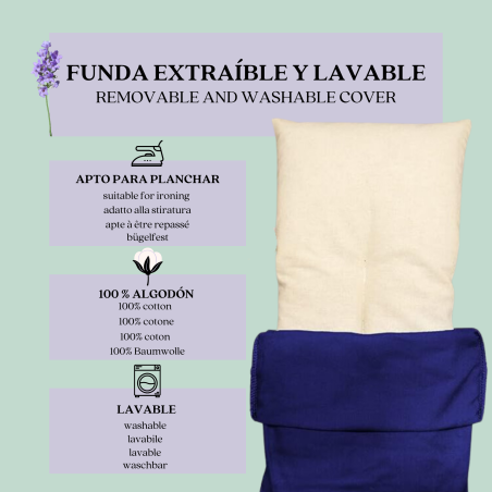 Dark Blue Lavender Heating Pad: Natural Relief and Relaxation 2