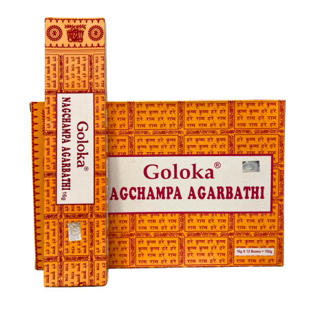 Incienso Goloka Nagchampa Agarbatti 180g - Fragancia Suave y Calmante