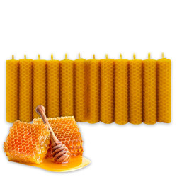 Espelma de Mel Pack de 12 Unitats - 10 x 2 cm | Cera Pura d'Abella