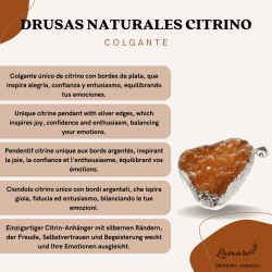 Natural Citrine Druzy Pendant