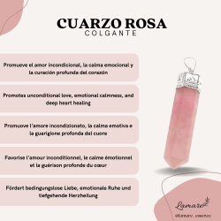 "Penjoll de Punta de Quars Rosa - Amor i Harmonia Energètica