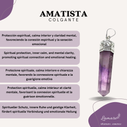 Colgante Punta de Mineral de Amatista - Energía y Sanación