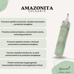 Amazonite Crystal Point Pendant - Harmony & Energy Balance