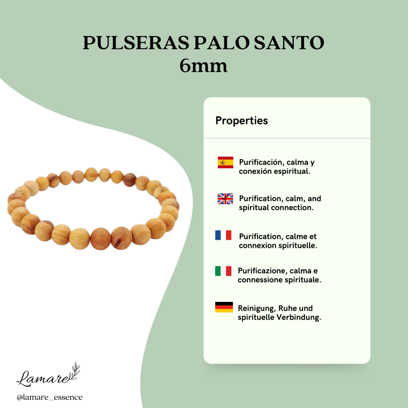 Palo Santo Bracelet 6mm | Aromatic & Energetic