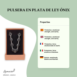 Polsera Artesanal de Plata 925 amb Ònix – Elegància i Protecció