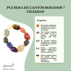 Pulsera 7 Chakras de Cantos Rodados – Equilibrio Energético y Bienesta