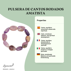 Amethyst Tumbled Stone Bracelet | Elegance & Spiritual Calm