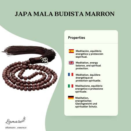 Brown Aventurine Buddhist Japa Mala – 108 Beads 2