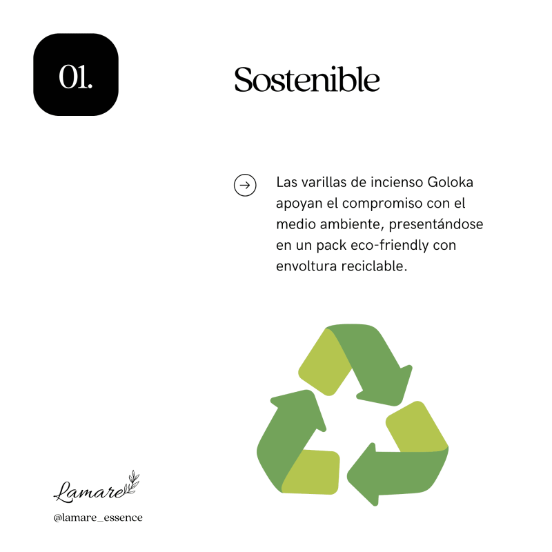 Varillas de Incienso Goloka Chandan 180g - Aroma de Sándalo Puro