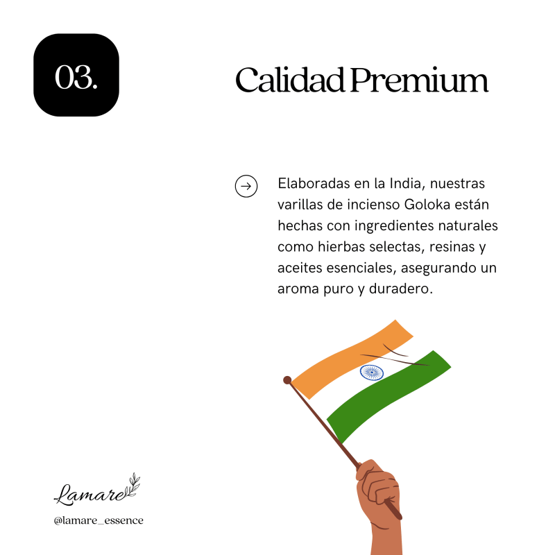 Incienso Goloka Nature's Lavanda 180g - Aroma Relajante y Calmante