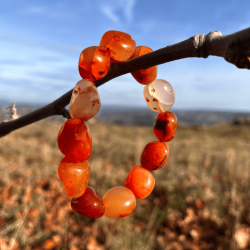 Carnelian Tumbled Stone Bracelet | Energy, Vitality & Balance