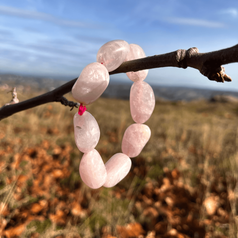 Polsera de Còdols de Quars Rosa | Amor, Pau i Benestar Emocional