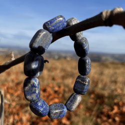 Lapis Lazuli Tumbled Stones Bracelet – Wisdom, Harmony & Inner Peace