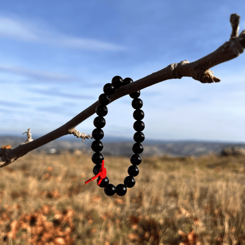 Pulsera Tibetana de Ágata Negra | Protección y Equilibrio