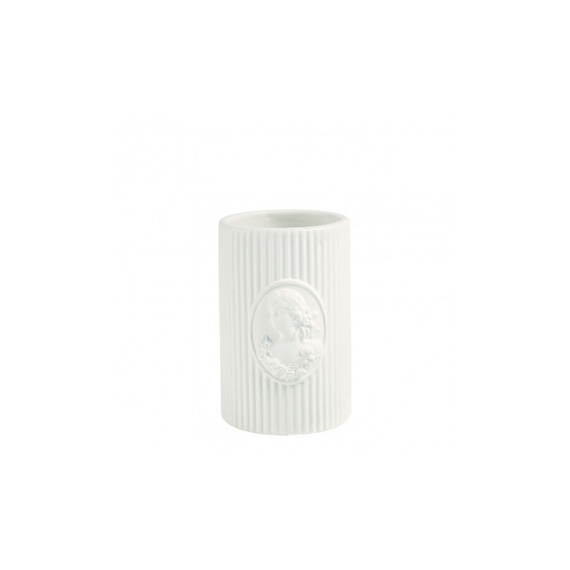 Marquise Toothbrush Holder – Ribbed Ceramic Design
