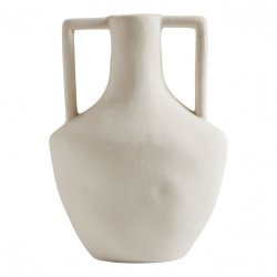 Amphore Decorative Vase – White Matte Ceramic, Mediterranean Style