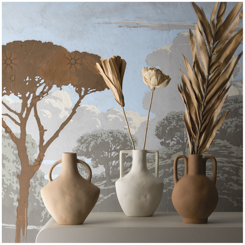Amphore Decorative Vase – White Matte Ceramic, Mediterranean Style