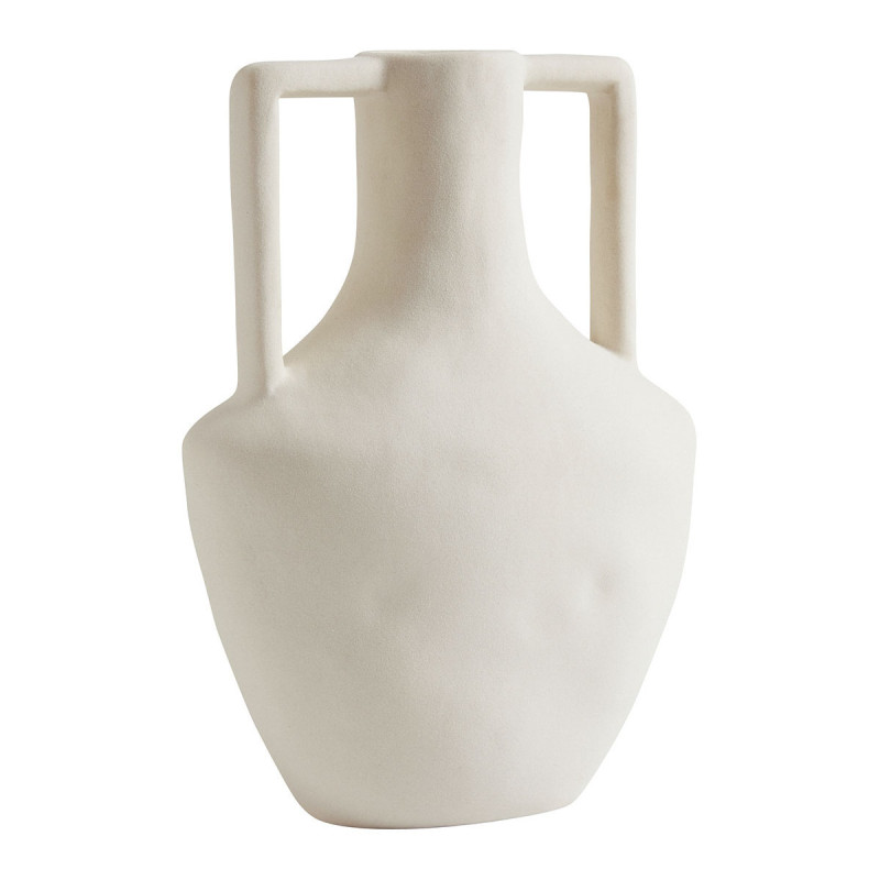 Amphore Decorative Vase – White Matte Ceramic, Mediterranean Style