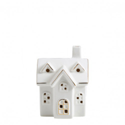 Casita Decorativa LED de Cerámica Pequeña – Luz Suave y Encanto