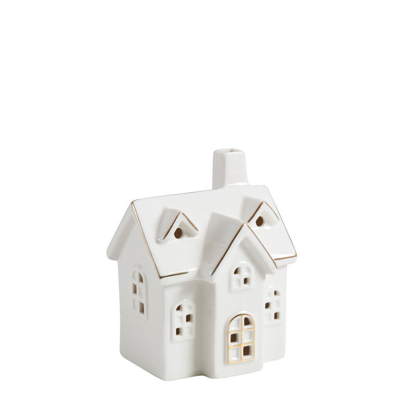 Casita Decorativa LED de Cerámica Pequeña – Luz Suave y Encanto