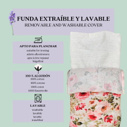 Saco Térmico de Lavanda Rosas Crudo: Relajación y Bienestar Natural