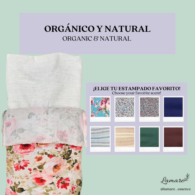 Sac Tèrmic de Lavanda Roses Crudes: Relaxació i Benestar Natural