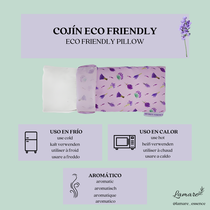 Saco Térmico para Ojos Estampado con Lavanda - Relajación Total