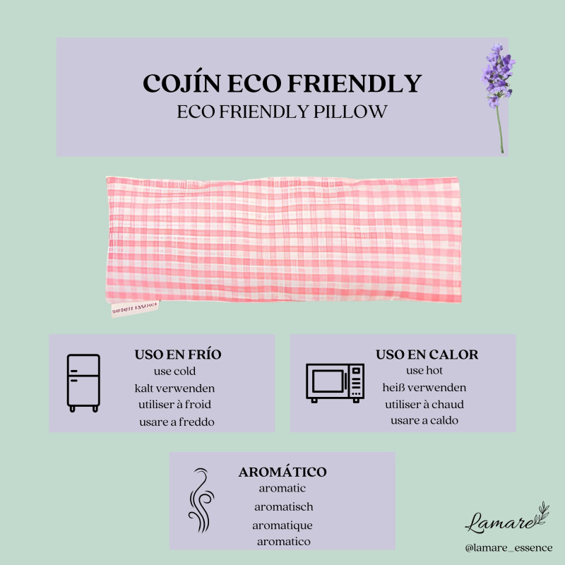 Sac Tèrmic per als Ulls Vichy Rosa - Relaxació i Benestar Natural