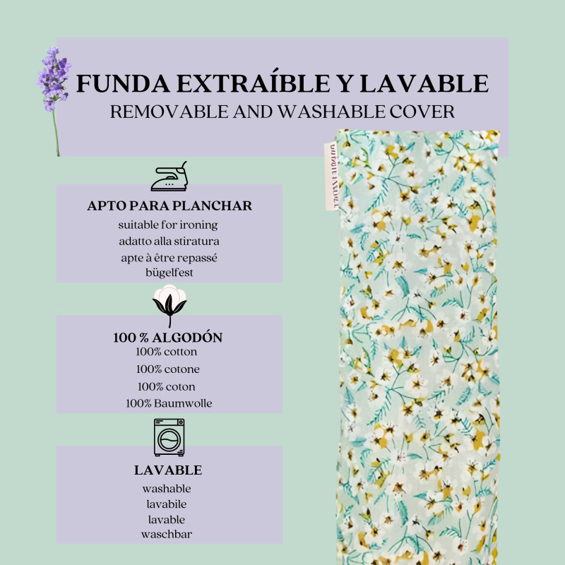 Saco Térmico para Ojos - Flor Aqua: Relajación y Bienestar