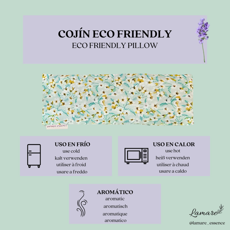 Saco Térmico para Ojos - Flor Aqua: Relajación y Bienestar