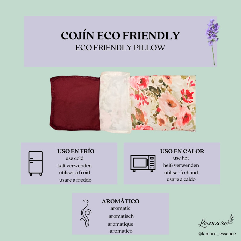 Saco Térmico para Ojos - Rosas Crudo: Relajación Natural