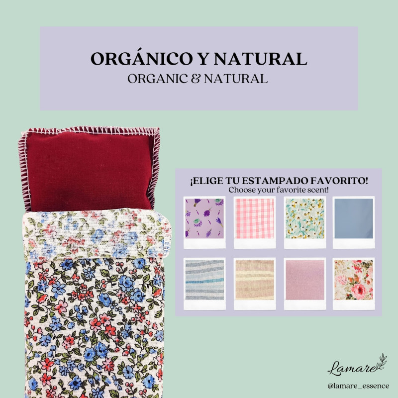 Saco Térmico para Ojos con Lavanda - Relajación y Bienestar