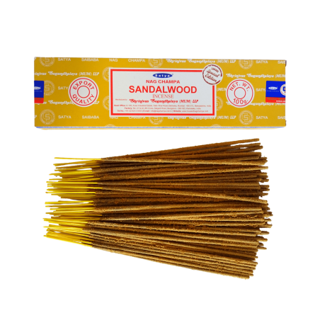 Varillas de Incienso Satya Nag Champa Sandalwood 100g: Aromaterapia