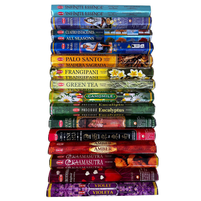 Pack de Incienso HEM - Surtido de 15 + 1 Fragancia Exclusiva