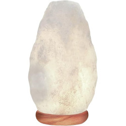 Lámpara de sal blanca del Himalaya