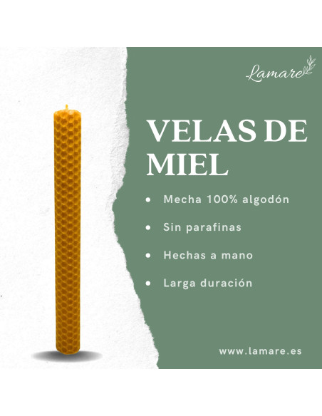 Pack de 5 Espelmes Artesanals de Cera d’Abella | 100% Naturals