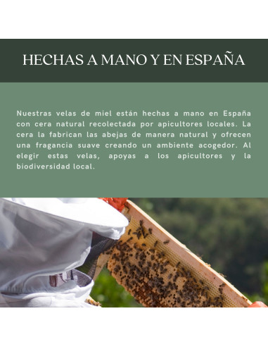 Pack de 5 Espelmes Artesanals de Cera d’Abella | 100% Naturals