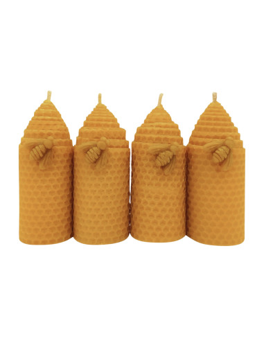 Honey Candle Pack of 4 - 11 x 4 cm